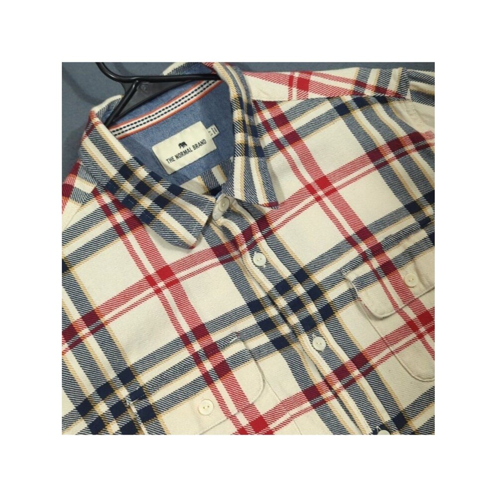 The Normal Brand Shirt Men's LT Tall Multicolor Plaid Flannel Long Sleeve Button